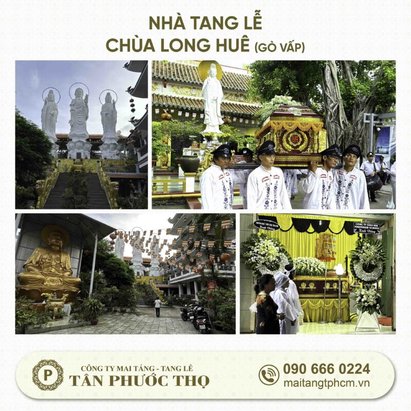 nhà tang lễ chùa Long Huê nơi tổ chức tang lễ phật giáo và mai táng trọn gói