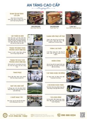 Gói dịch vụ an táng trọn gói cao cấp dịch vụ mai táng trọn gói tang lễ trọn gói