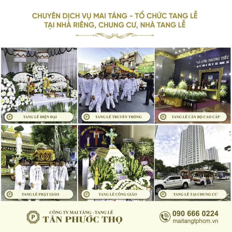 bảng giá dịch vụ mai táng trọn gói dịch vụ tang lễ trọn gói tân phước thọ