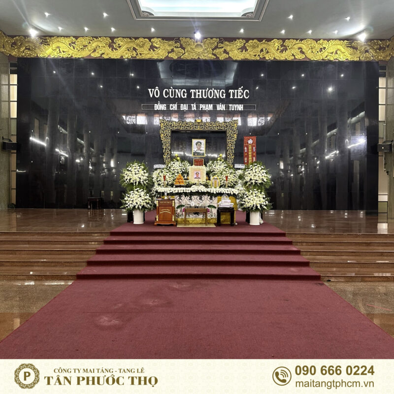 Sảnh tang nhà tang lễ quốc gia phía nam nhà tang lễ bộ quốc phòng