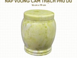 Hũ Cốt Cao Cấp Đá Cẩm Thạch Phù Du Nắp Vuông