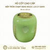 Hũ Cốt Cao Cấp Ngọc Lưu Ly Xanh Chạm Vàng