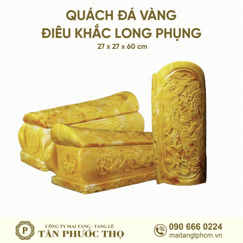 Quách Đá Vàng Điêu Khắc- Chi Phí & Hình Ảnh 2026