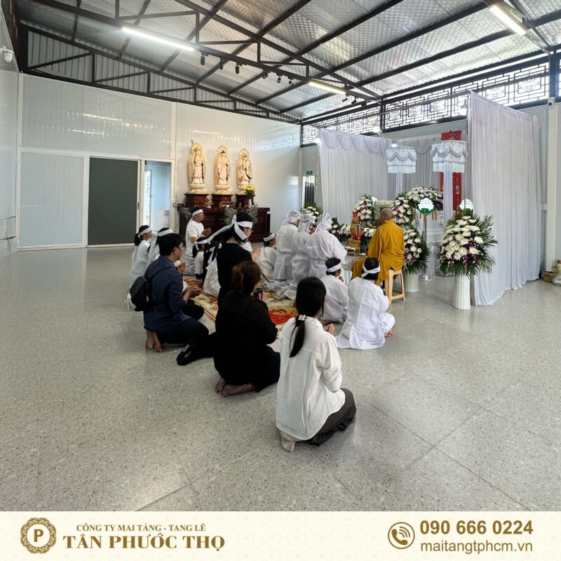 sảnh tổ chức tang lễ phật giáo tại nhà tang lễ chùa bảo long