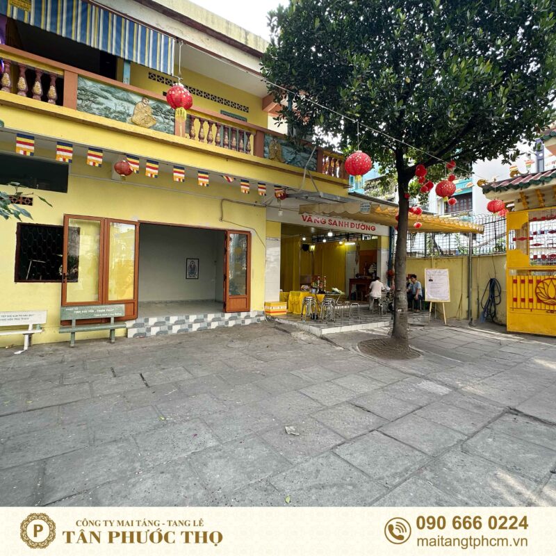 quy mô Nhà tang lễ chùa pháp vân bình thạnh có thể tổ chức 3 tang lễ trọn gói