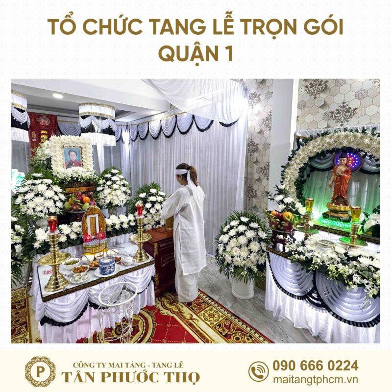 linh đường trang trọng trong gói tang lễ trọn gói Quận 1