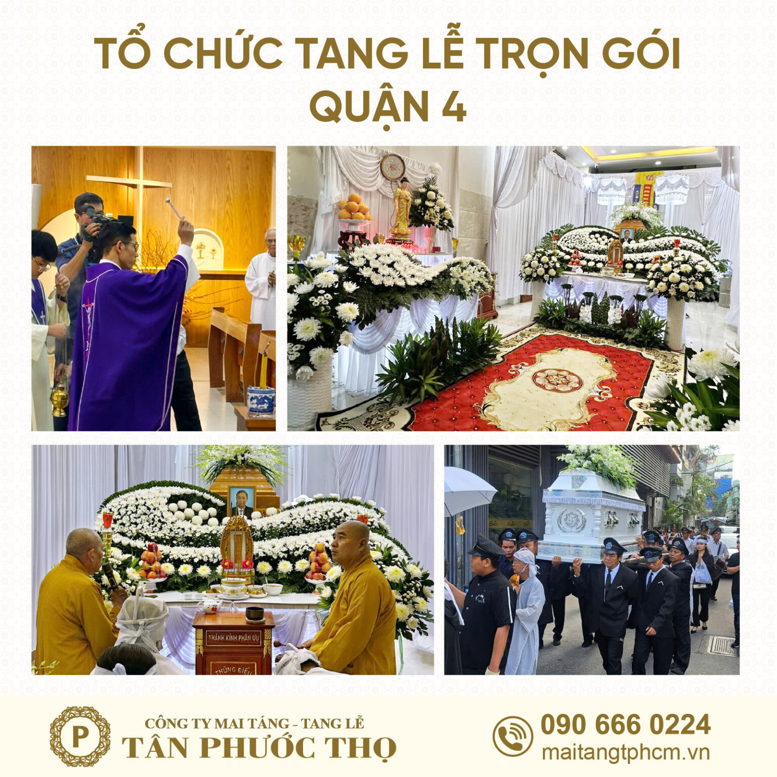 Tổ chức tang lễ trọn gói Quận 4 và dịch vụ mai táng trọn gói