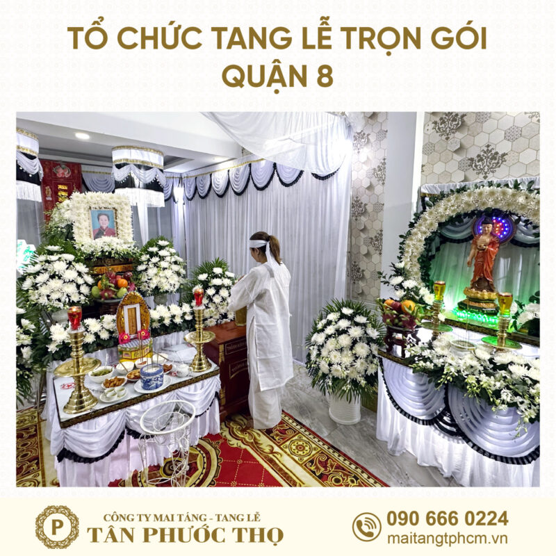 linh đường trang trọng trong gói tang lễ trọn gói Quận 8