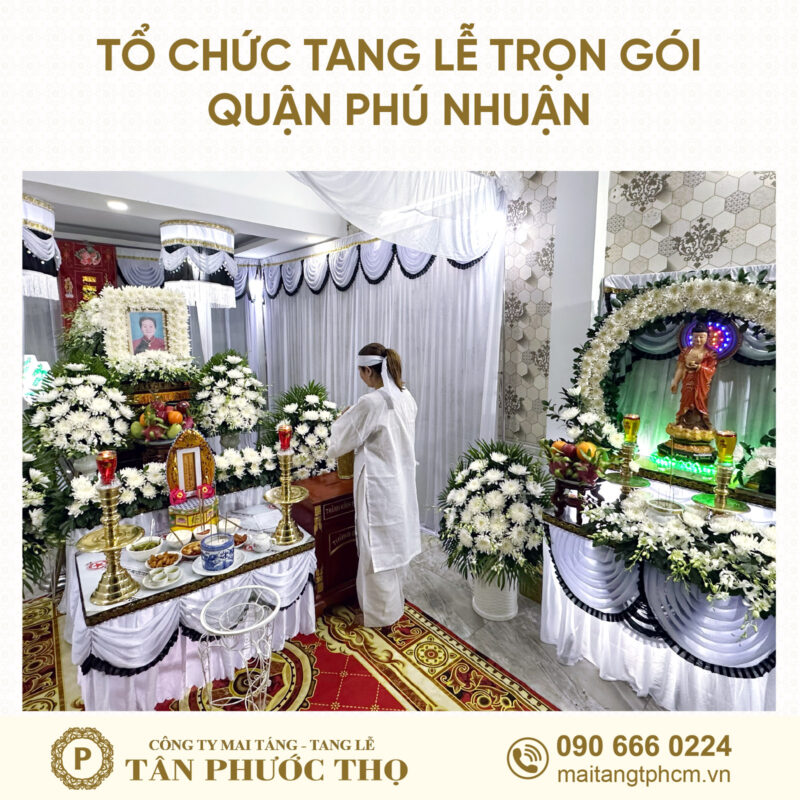 linh đường trang trọng trong gói tang lễ trọn gói Quận Phú Nhuận