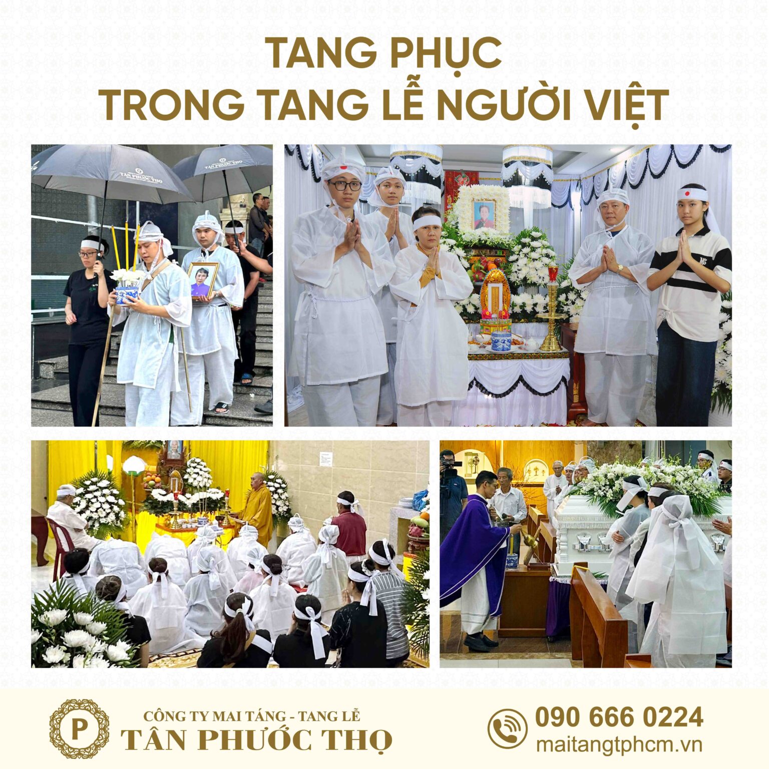 tang phục tang lễ trong mai táng trọn gói và tổ chức tang lễ trọn gói