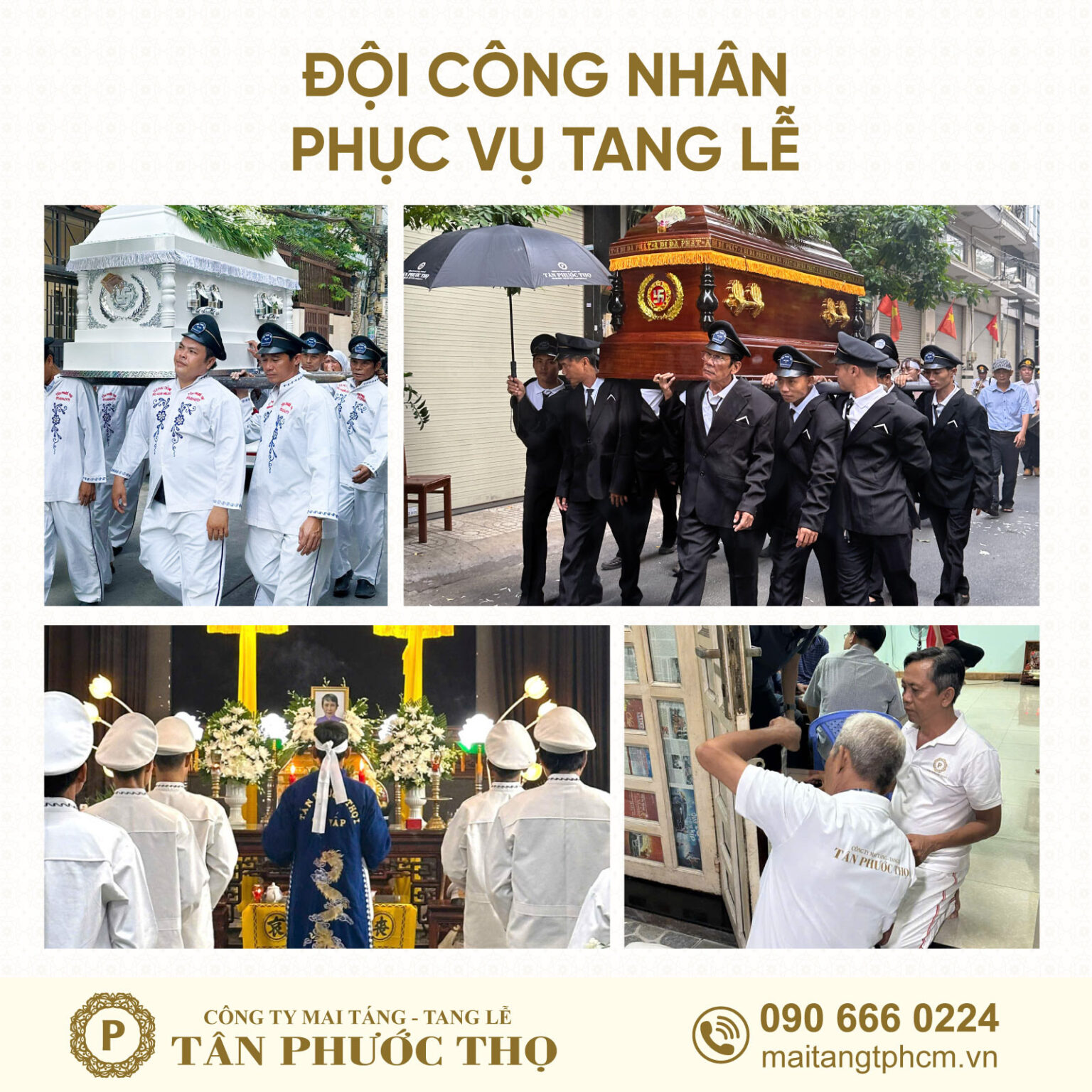 Đội công nhân tang lễ phục vụ mai táng trọn gói và tổ chức tang lễ trọn gói