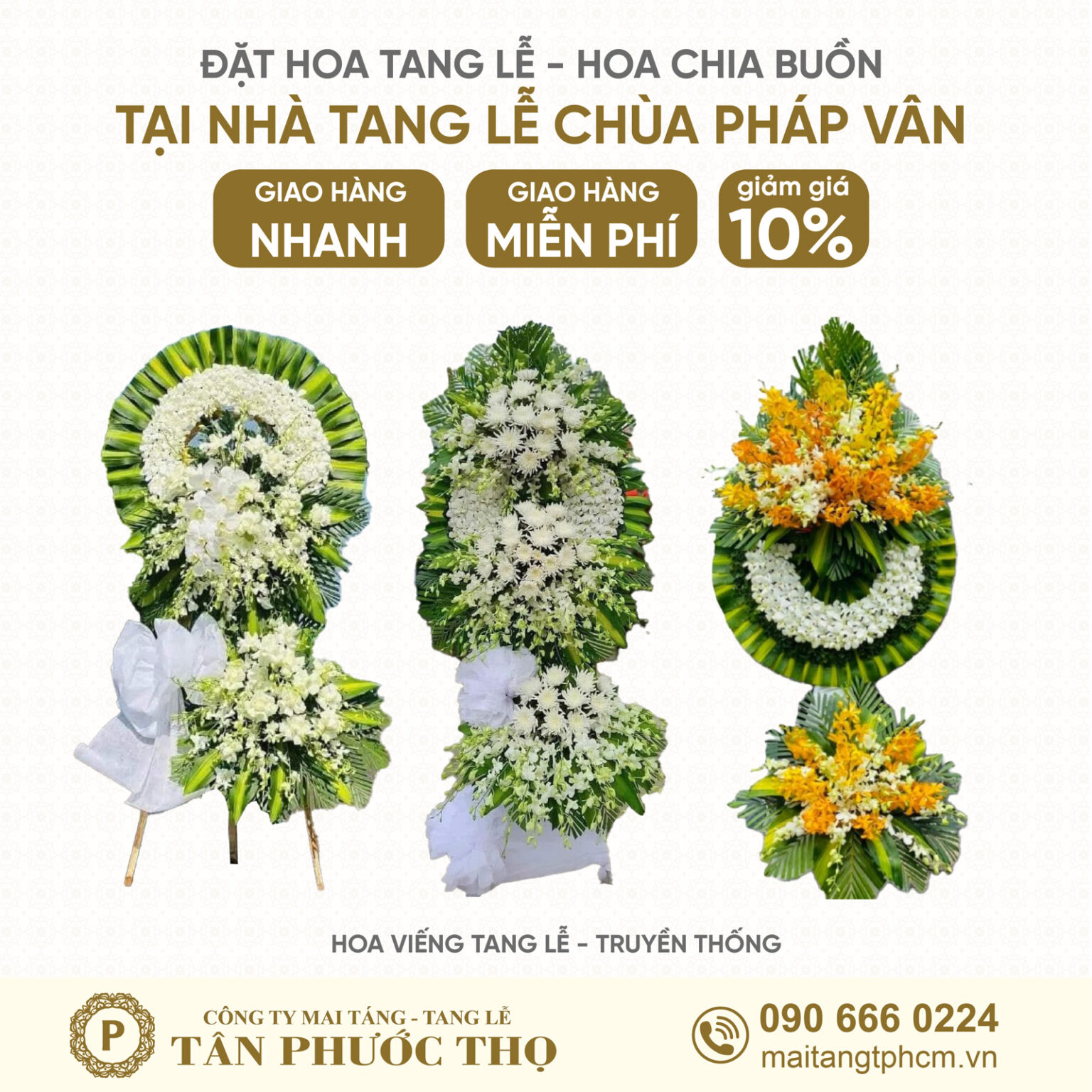Hoa Tang Lễ tại Nhà Tang Lễ Chùa Pháp Vân theo phong cách tang lễ truyền thống