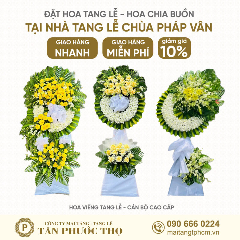 Hoa Tang Lễ tại Nhà Tang Lễ Chùa Pháp Vân theo nghi thức tang lễ cán bộ cao cấp