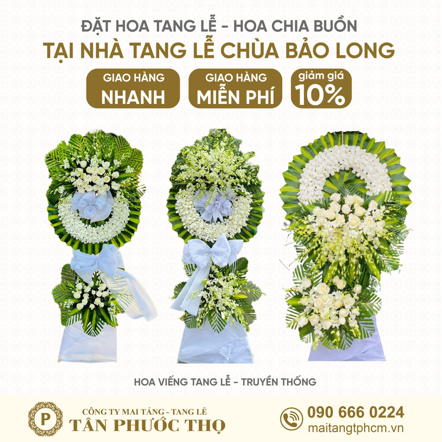 Hoa Tang Lễ tại Nhà Tang Lễ Chùa Bảo Long theo phong cách tang lễ truyền thống