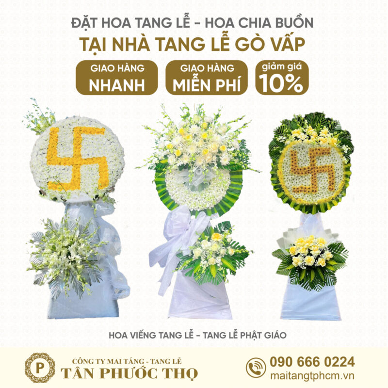Hoa tang lễ tại nhà tang lễ gò vấp theo nghi thức tang lễ phật giáo