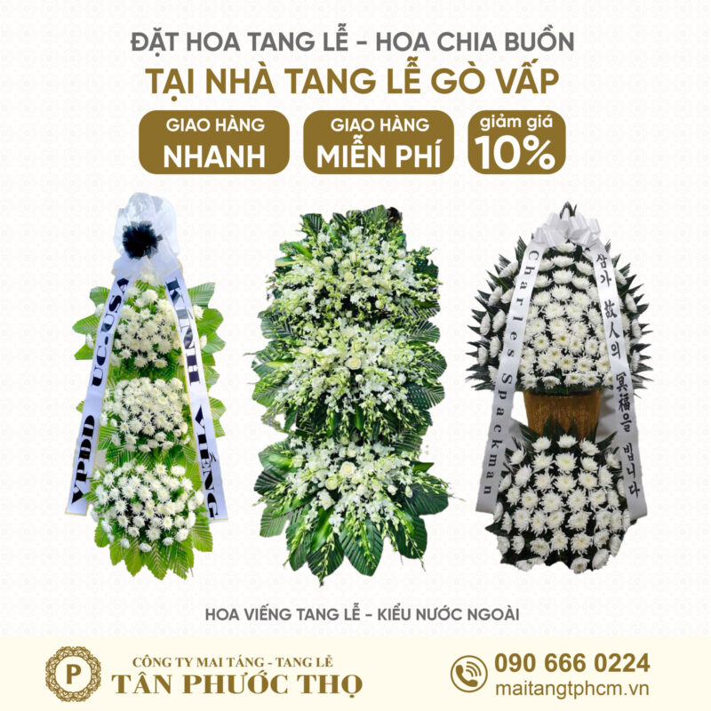 Hoa tang lễ tại nhà tang lễ gò vấp theo kiểu hàn quốc và kiểu nước ngoài
