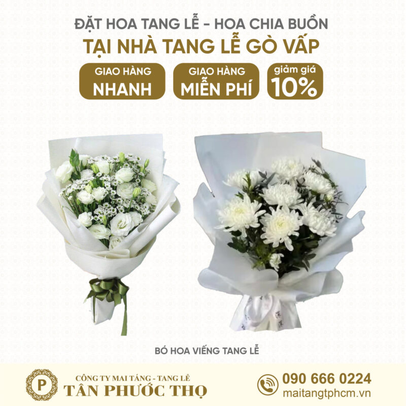 Bó Hoa tang lễ tại nhà tang lễ gò vấp