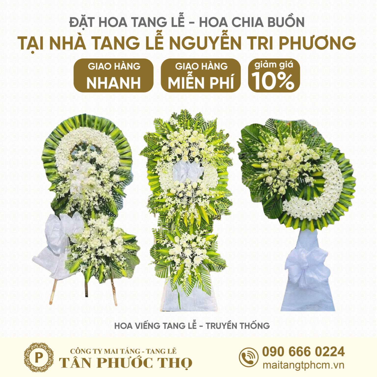 Hoa Tang Lễ tại Nhà Tang Lễ Nguyễn Tri Phương theo phong cách tang lễ truyền thống