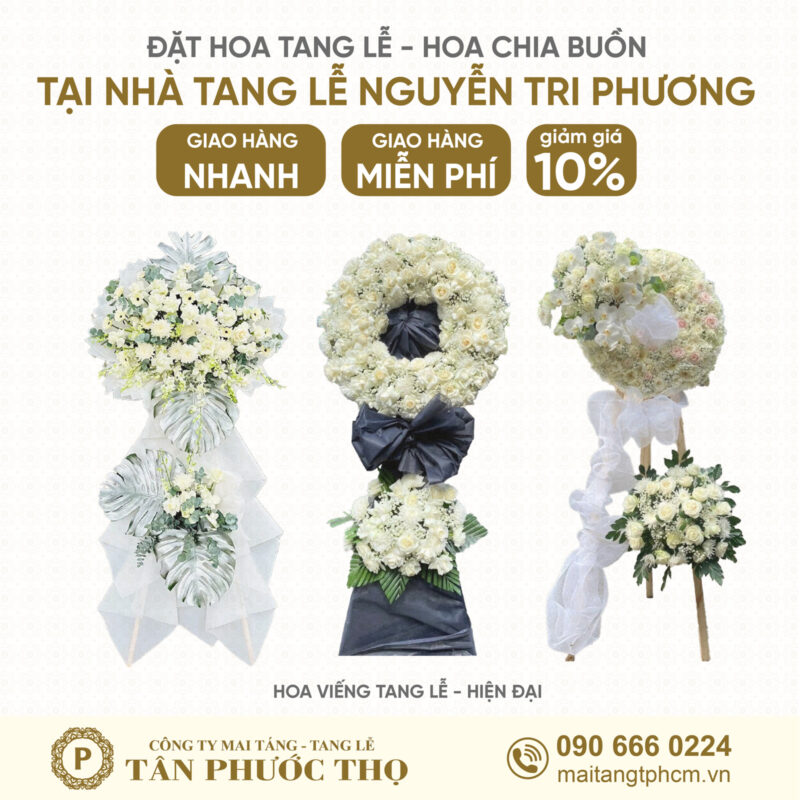 Hoa Tang Lễ tại Nhà Tang Lễ Nguyễn Tri Phương theo phong cách tang lễ hiện đại