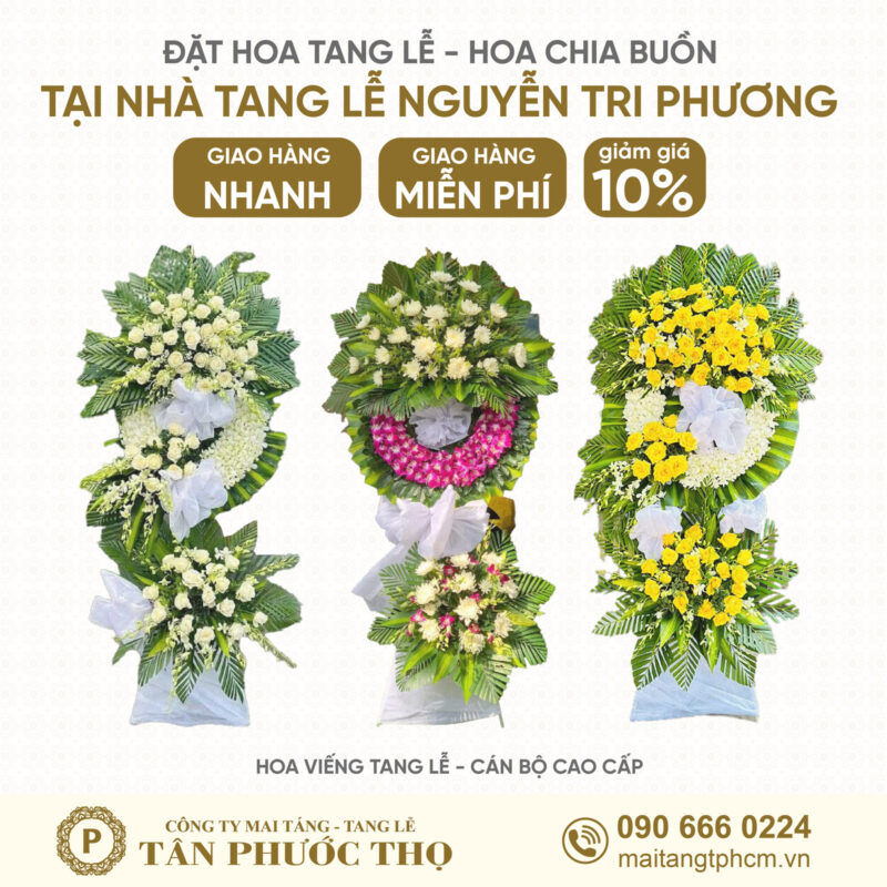 Hoa Tang Lễ tại Nhà Tang Lễ Nguyễn Tri Phương theo nghi thức tang lễ cán bộ cao cấp