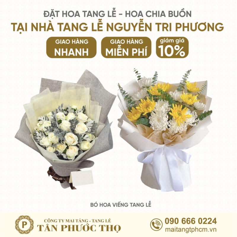 Bó Hoa Tang Lễ tại Nhà Tang Lễ Nguyễn Tri Phương