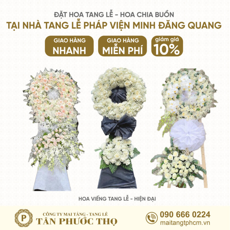 Hoa Tang Lễ tại Nhà Tang Lễ Pháp Viện Minh Đăng Quang theo phong cách tang lễ hiện đại