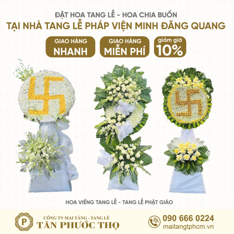 Hoa Tang Lễ tại Nhà Tang Lễ Pháp Viện Minh Đăng Quang theo nghi thức tang lễ phật giáo