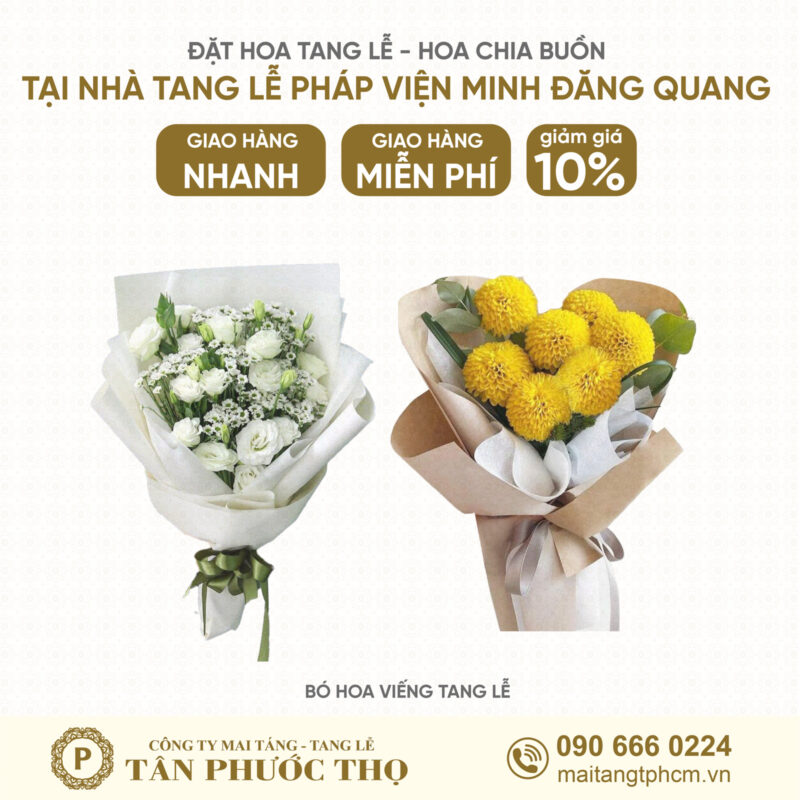 bó Hoa Tang Lễ tại Nhà Tang Lễ Pháp Viện Minh Đăng Quang