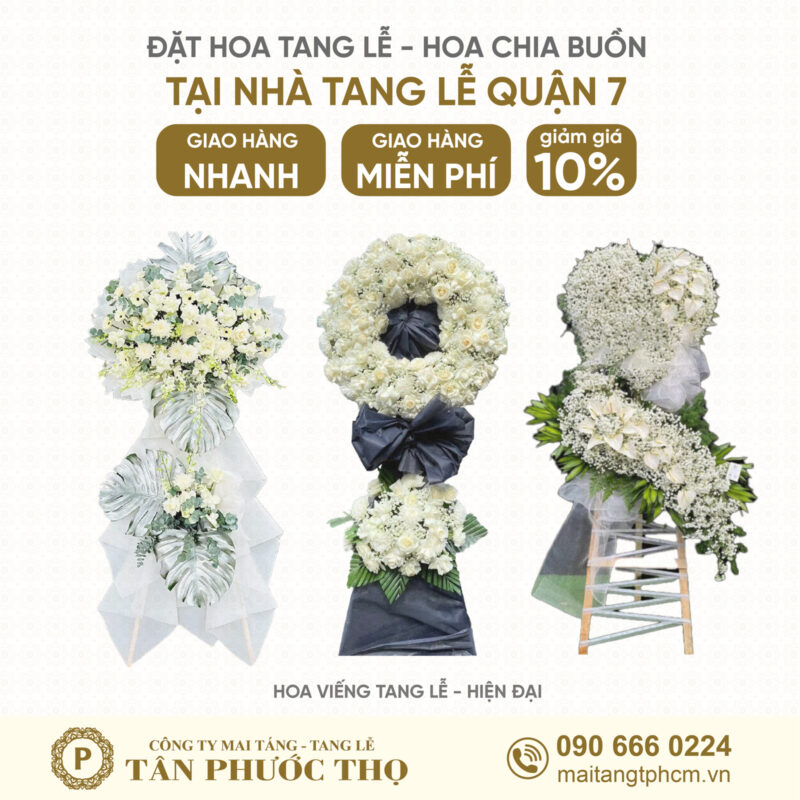 Hoa Tang Lễ tại Nhà Tang Lễ Quận 7 theo phong cách tang lễ hiện đại