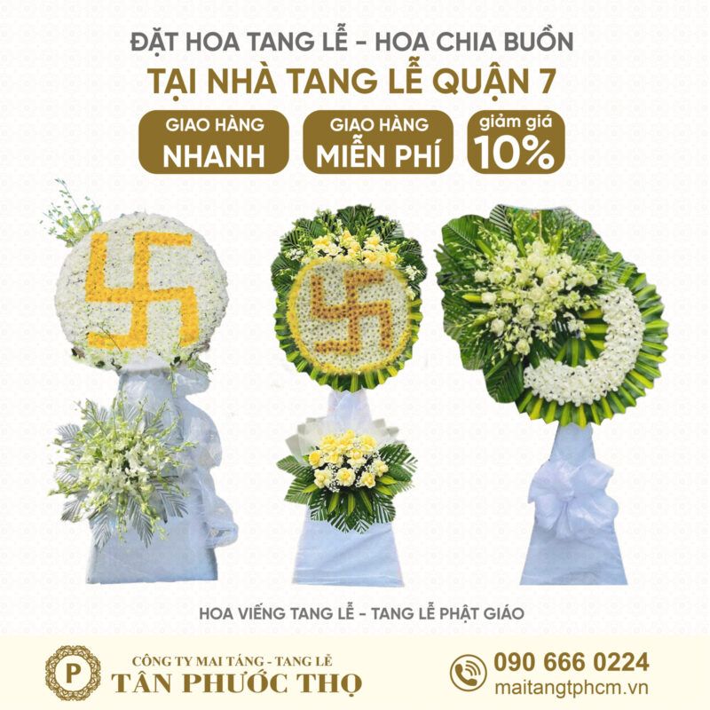 Hoa Tang Lễ tại Nhà Tang Lễ Quận 7 theo nghi thức tang lễ phật giáo