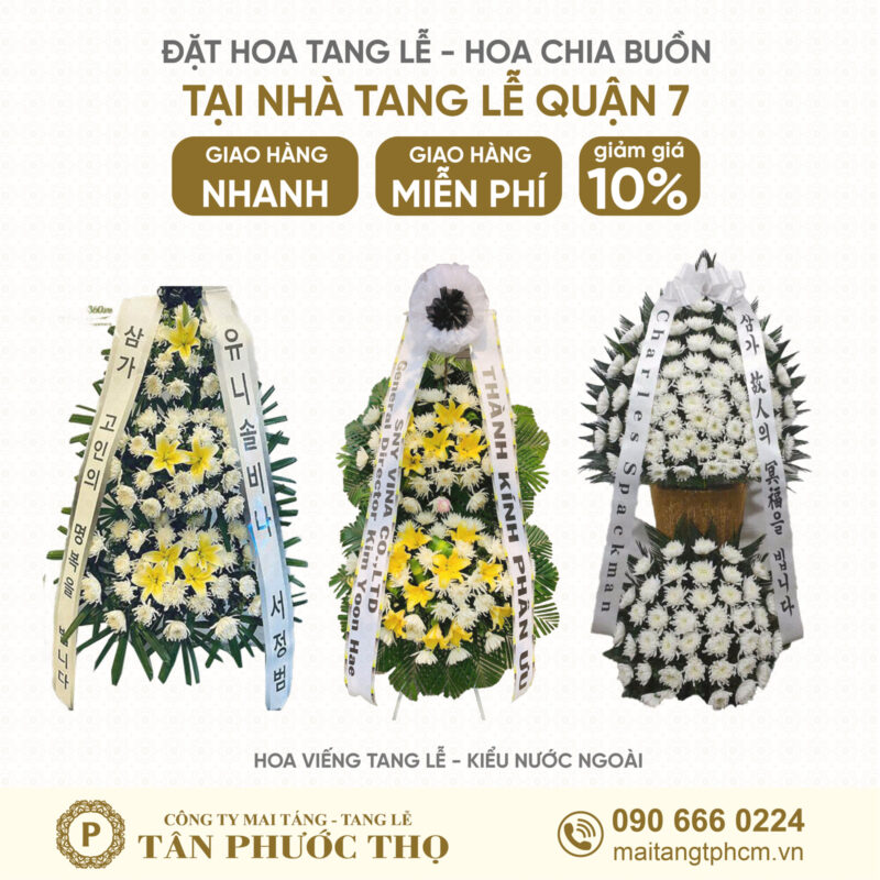 Hoa Tang Lễ tại Nhà Tang Lễ Quận 7 theo kiểu hàn quốc và nước ngoài