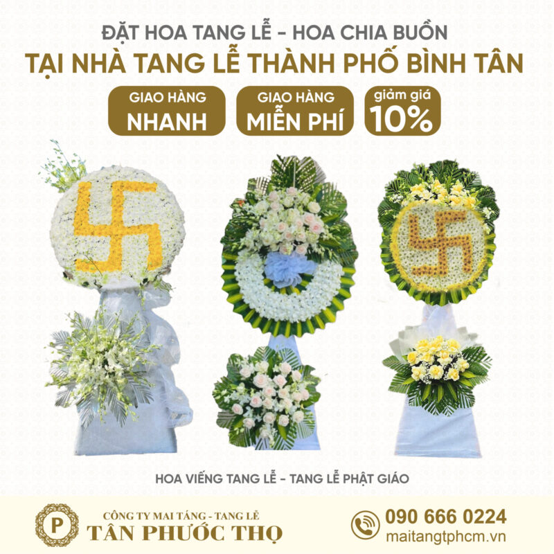 Hoa Tang Lễ tại Nhà Tang Lễ Thành Phố Bình Tân theo nghi thức tang lễ phật giáo