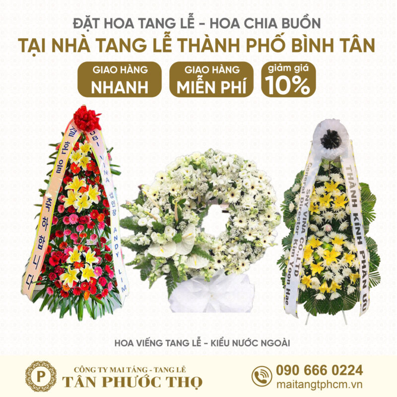 Hoa Tang Lễ tại Nhà Tang Lễ Thành Phố Bình Tân theo kiểu hàn quốc và kiểu nước ngoài