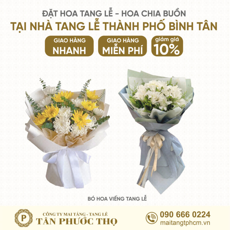Bó Hoa Tang Lễ tại Nhà Tang Lễ Thành Phố Bình Tân
