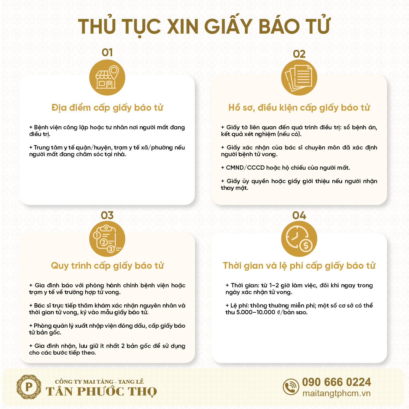 Thủ tục và cách làm giấy báo tử