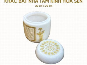 Hũ cốt đá tuyết trắng liên bát nhã