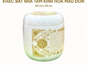 Hũ cốt đá tuyết trắng bát nhã kinh