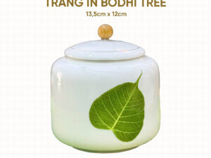 Hũ cốt gốm trắng bồ đề