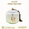 Hũ cốt gốm trắng hình phật