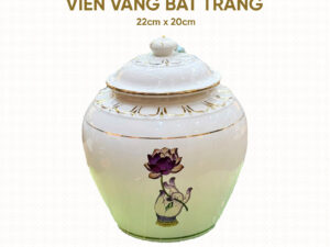 Hũ cốt trắng liên hoa