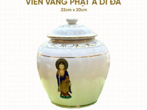 Hũ cốt trắng A Di Đà