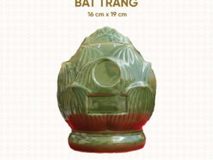 Hũ Cốt Sen Bát Tràng Xanh Lá