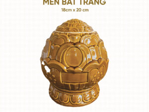 Hũ Cốt Sen Bát Tràng Vàng