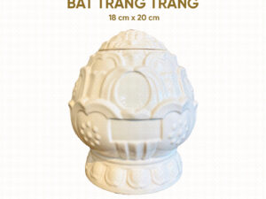 Hũ Cốt Sen Bát Tràng Trắng