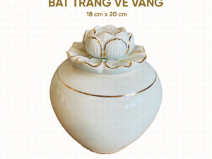 Hũ cốt hoa hồng trắng