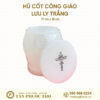 Hũ Cốt Ngọc Lưu Ly Vàng Nắp Vuông Công Giáo
