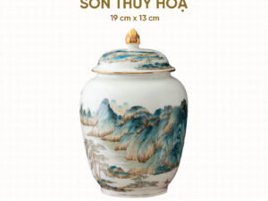 Hũ cốt gốm đài loan thuỷ hoạ