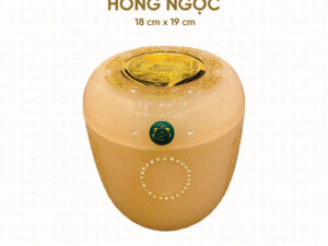 Hũ Cốt Hồng Ngọc Lưu Ly Dát Vàng