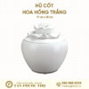 Hũ cốt hoa hồng trắng