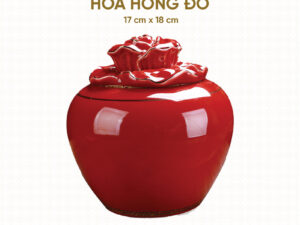 Hũ cốt hoa hồng đỏ